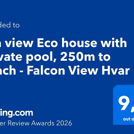 Ferienhaus Sea View Eco House With Pool, 250m To - Falcon View Hvar Zavala